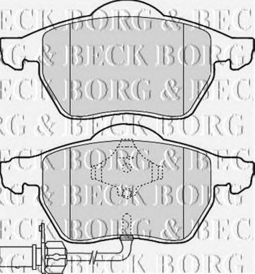 BORG & BECK bbp1766 -  Комплект тормозных колодок, дисковый тормоз